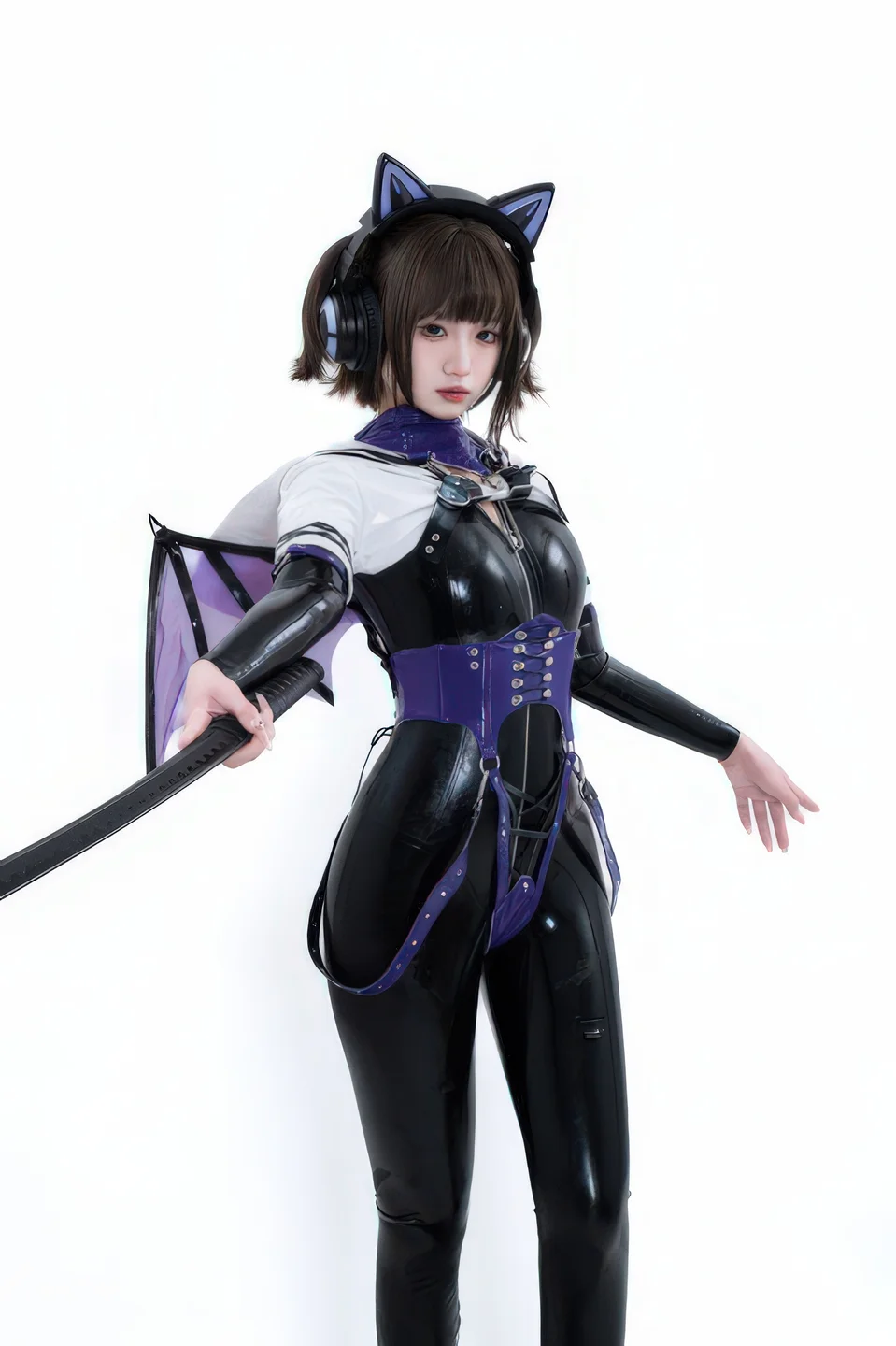 柒柒要乖哦 - No.066 白棚胶衣 [78P-231MB] tg@simisebaisi 【丝足阁】033.webp